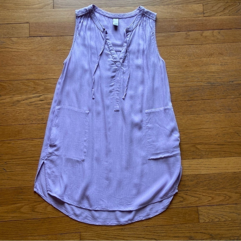 Prana Natasha Crinkled Tunic Bleached Lavender - Picture 4 of 11